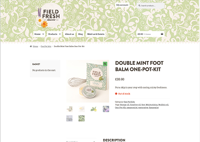 Field Fresh Skincare e-commerce website design product page on desktop