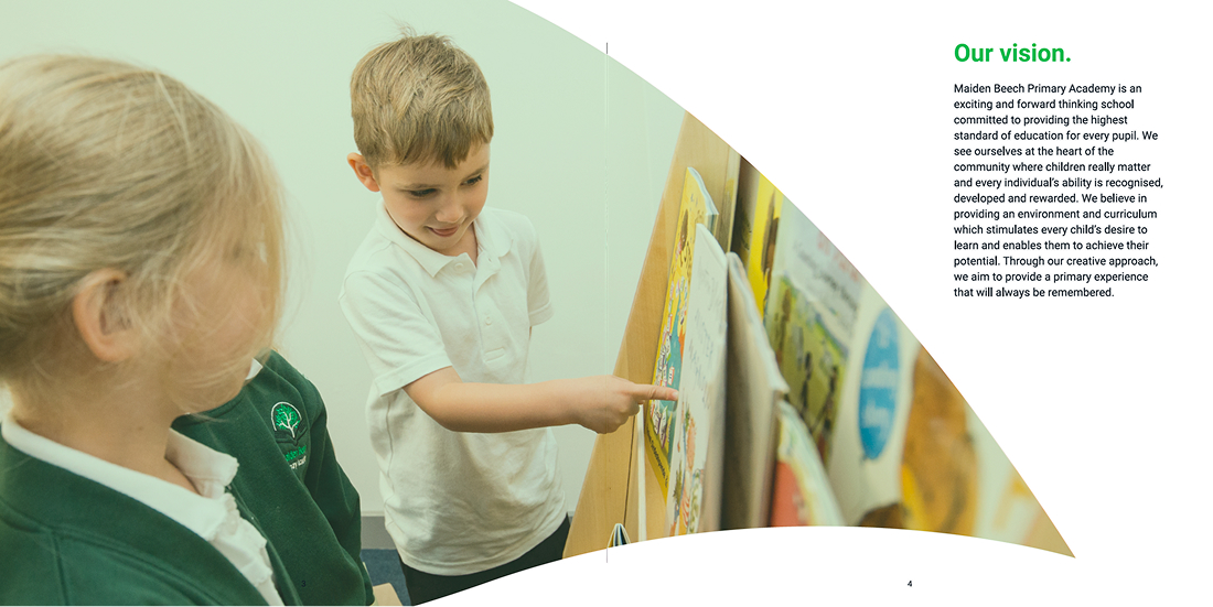 Maiden Beech prospectus design page 3 and 4