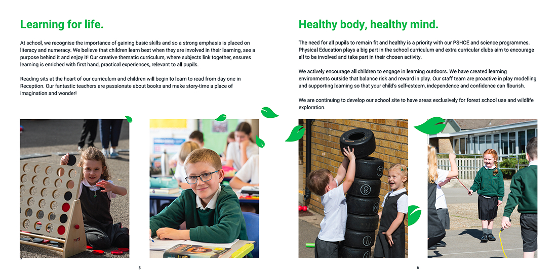 Maiden Beech prospectus design page 5 and 6