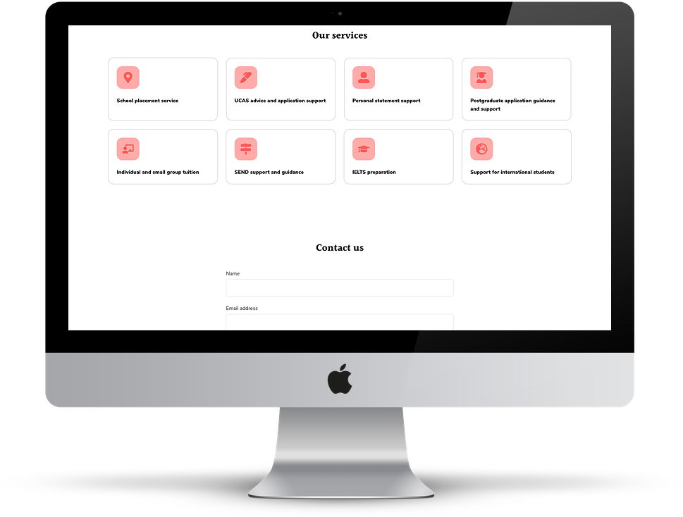 Home page mockup two