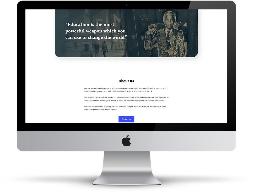 Home page mockup one