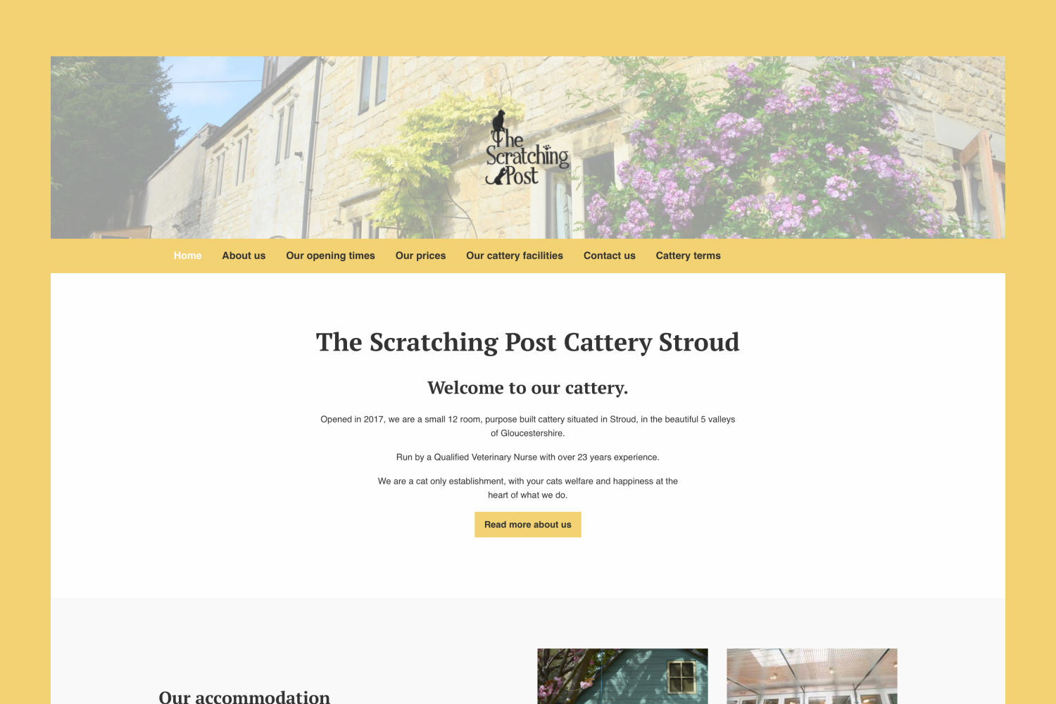 The Scratching Post website design