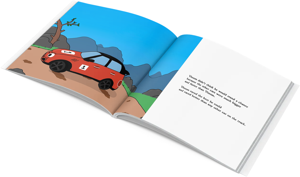 Vroom double page spread mock up